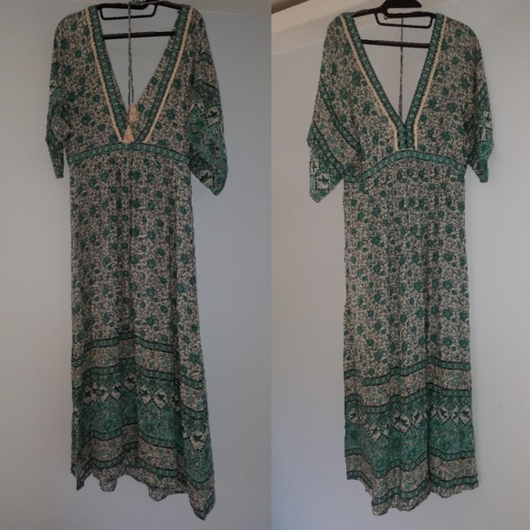 Rare spell designs kombi folk gown sage XS dress - Picture 7 of 11